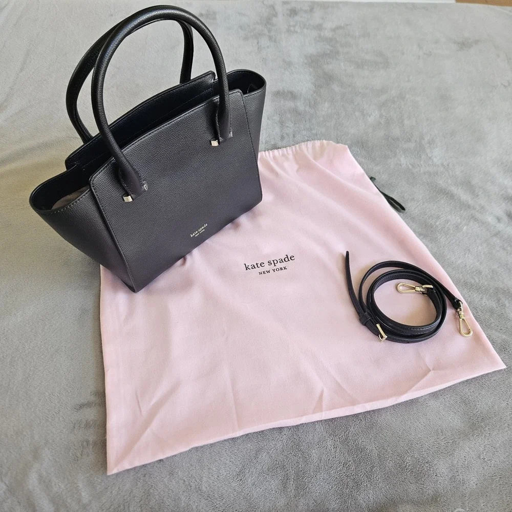 Kate Spade New York Sydney Medium Satchel Black/Black Retail $298 Crossbody‎